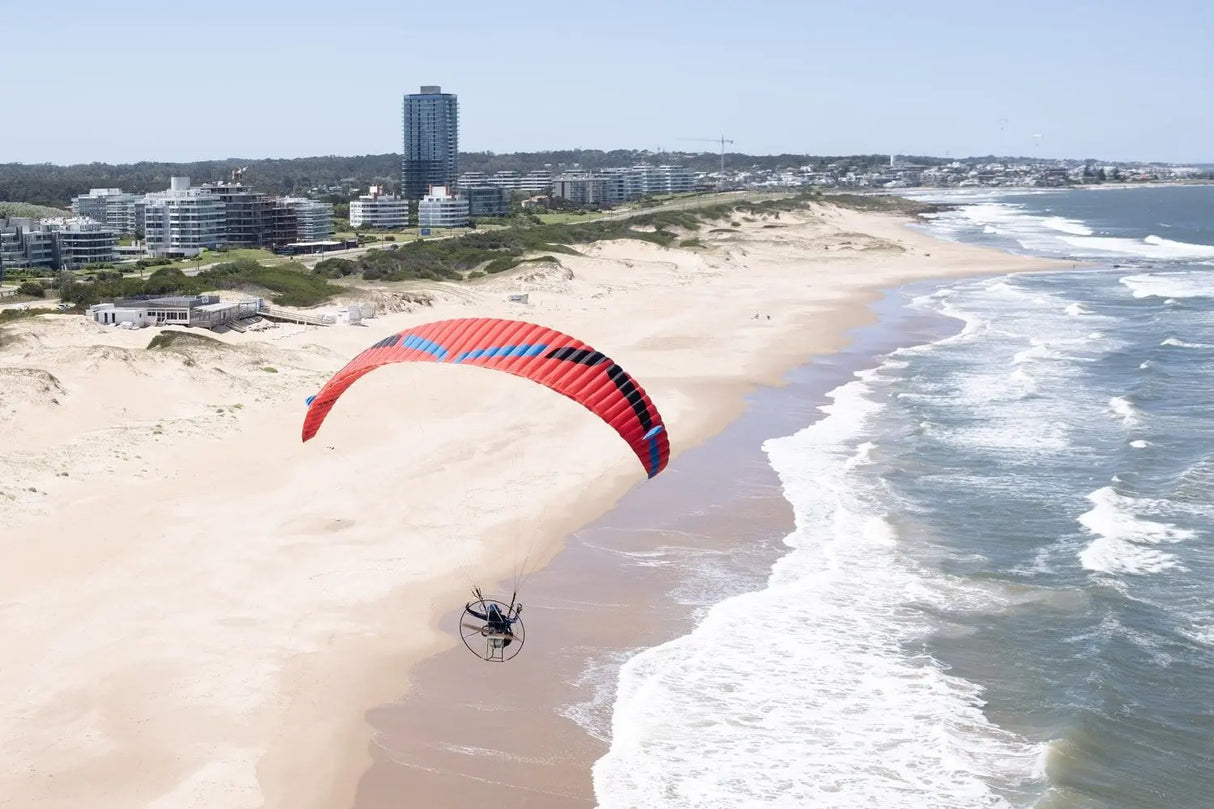 paragliding on the beach