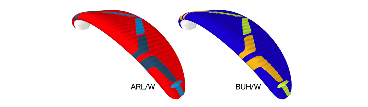 parajet wings one red and one blue