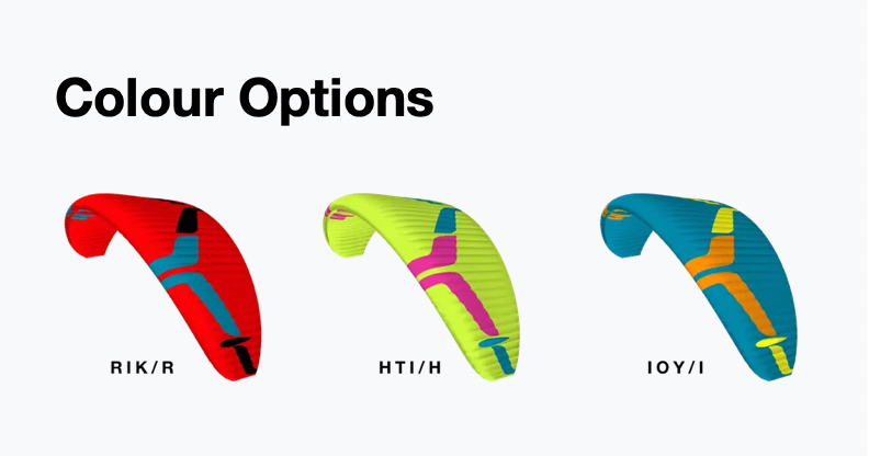 3 colour of paragliding wings