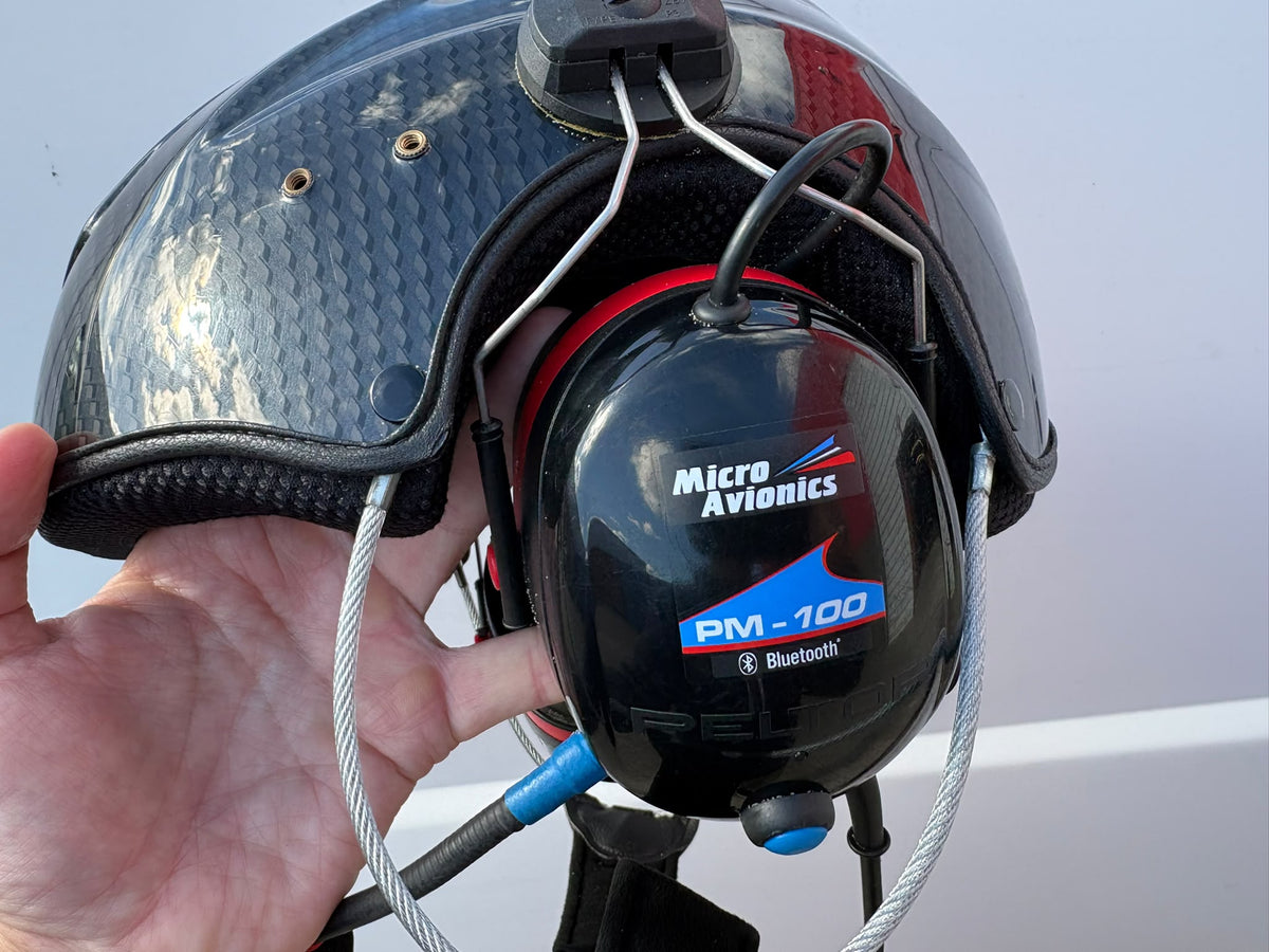 Icaro Solar X Helmet with Microavionics Bluetooth Headset - USED