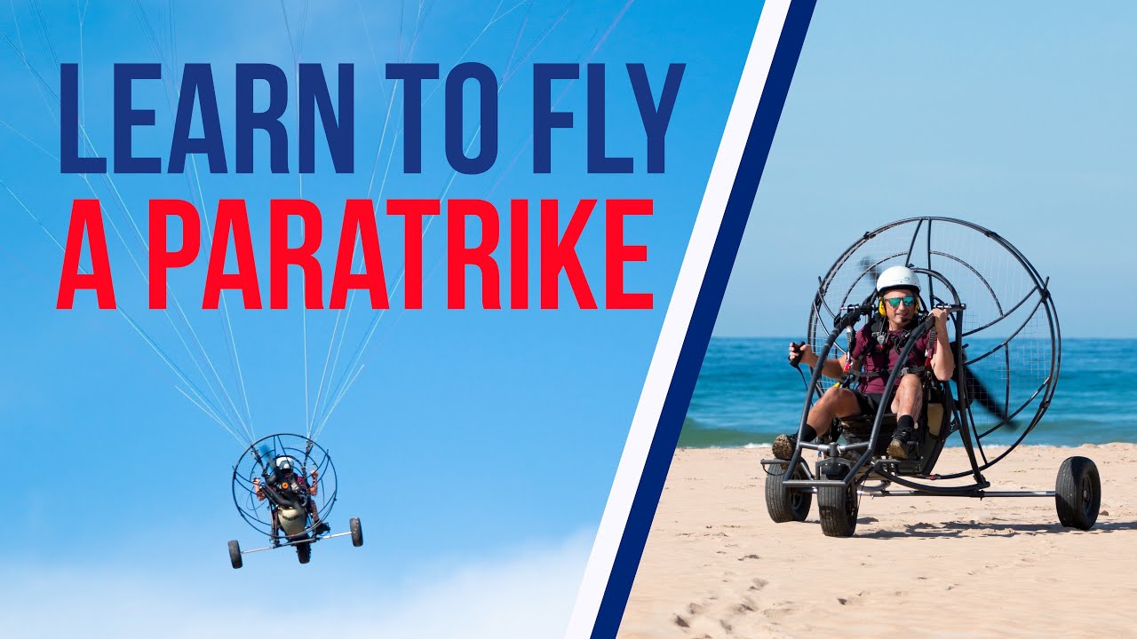man learning to fly a paratrike