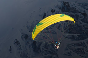ozone viper xc flying over mountains