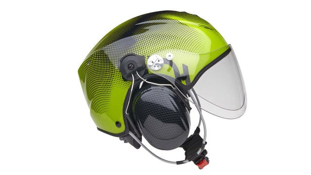 Icaro Solar X Paramotoring Helmet from SkySchool in Green from SkySchool